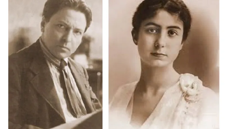 George Enescu și Maria Cantacuzino - Foto: Colaj