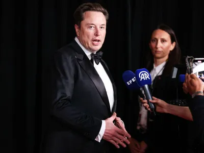 Elon Musk, în aprilie, pe când seangajase să-şi înfiinţeze partid politic - Foto: Profimedia Images
