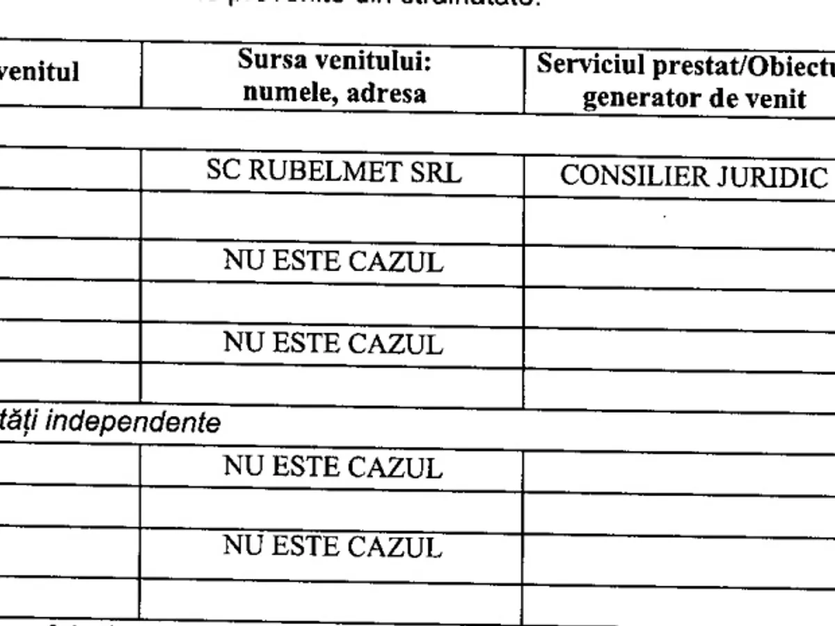 Declarația de avere depusă de Raisa Enachi în octombrie 2020, disponibilă pe site-ul Agenției Naționale de Integritate, în calitate de candidată AUR la alegerile parlamentare