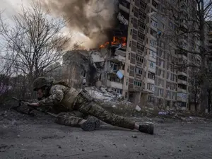 Polițist ucrainean în Avdiivka-Foto: Profimedia Images