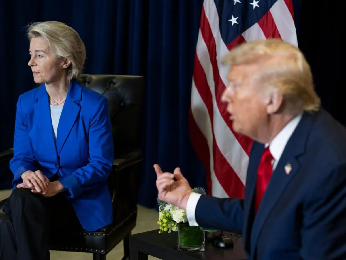 Ursulaa von der Leyen şi Donald Trump, la Naţiunile Unite - Foto: Profimedia Images