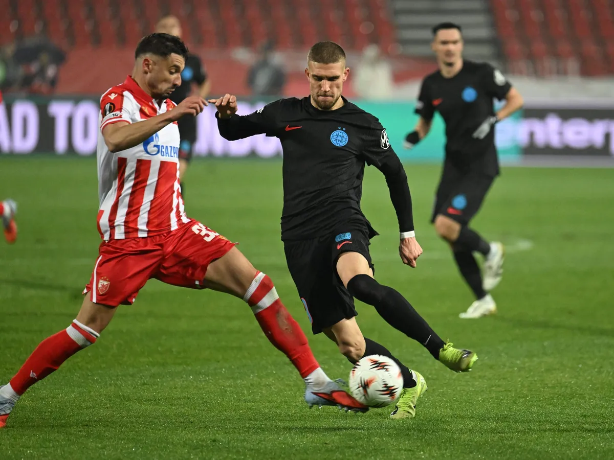 FOTO FCSB, eșec cu 1-0 în fața Stelei Roșii Belgrad, deși a jucat peste o oră în superioritate numerică
