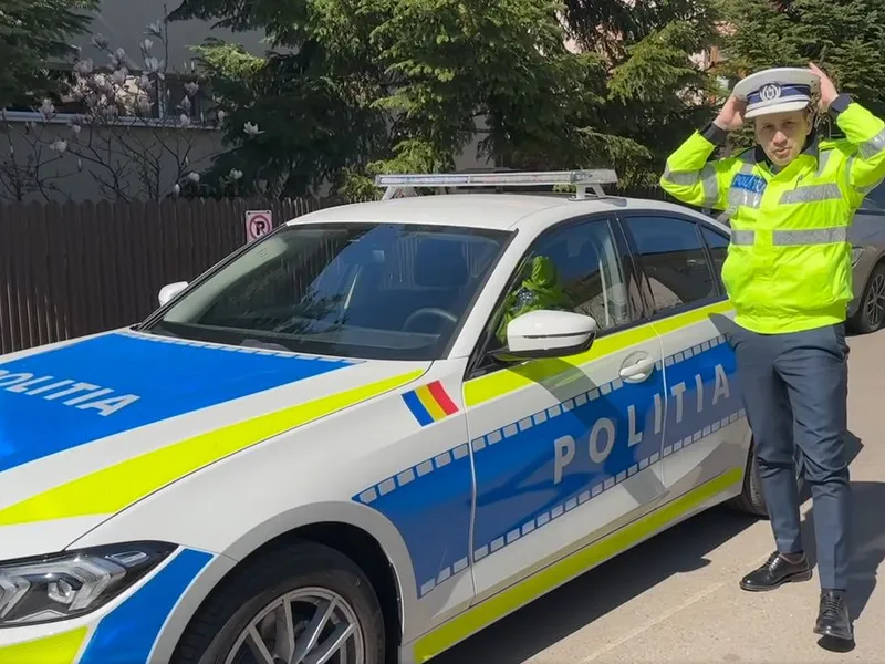 BMW Seria 3 de poliție - Foto: captură video/Facebook