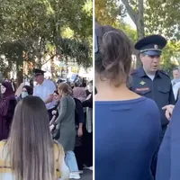 Rusoaicele, față-n față cu Poliția: „Rusia a atacat Ucraina. Noi nu suntem orbi" - FOTO: Twitter/NOELreports