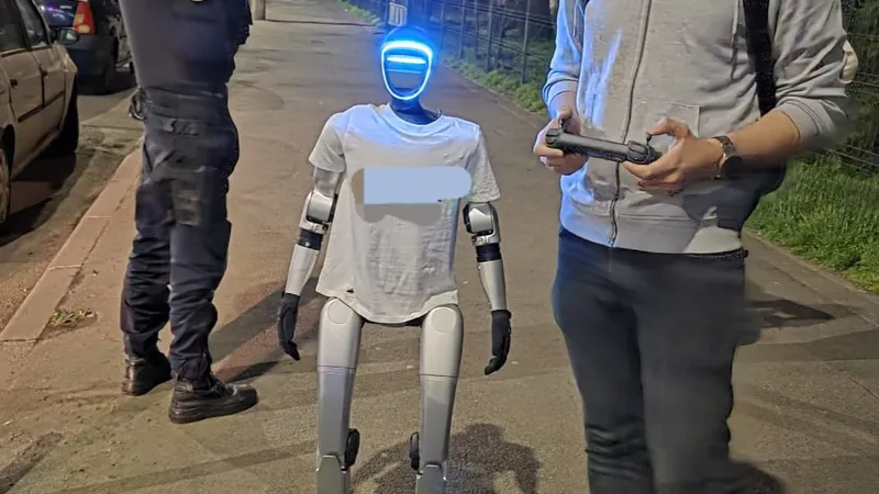 Cum a ajuns un robot la mitingul ”EuRo Manifest” din Piața Victoriei? Ce făcea acolo de fapt? - Foto: Jandarmeria