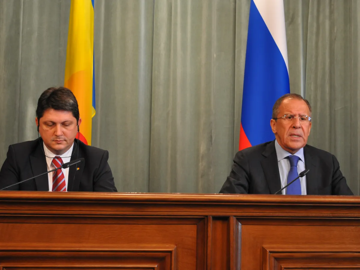 Titus Corlățean și Lavrov - Foto: mae.ro