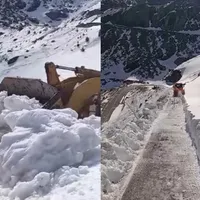 Transfăgărășanul s-ar putea deschide înainte de 1 iulie. Autoritățile au început deszăpezirea - Foto: DRDP Brașov Facebook