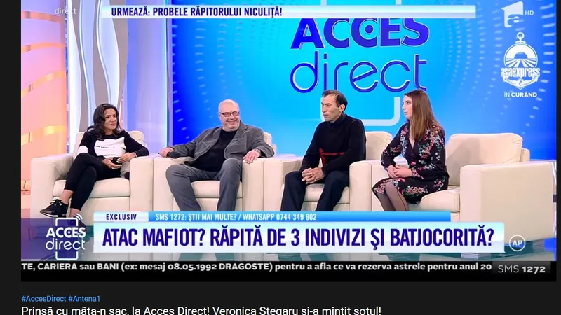 „Telenovela” soților Stegaru, despre care Mirela Vaida spune că are „autenticitate”. Sursă: Captură video Acces direct