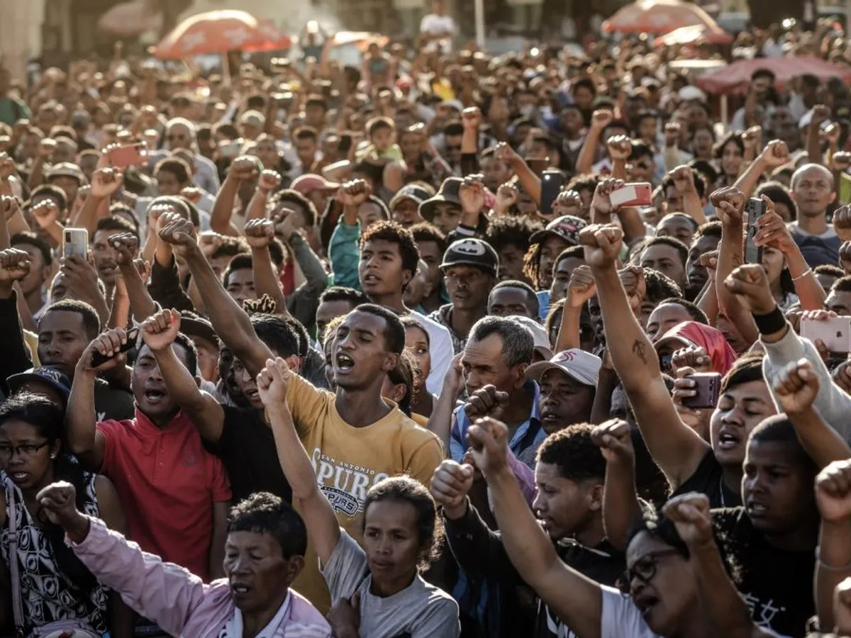Protest antiguvernamental în Antananarivo, capitalaa Madagascarului - Foto: Profimedia Images