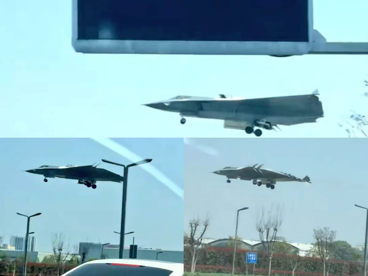 VIDEO Avionul j-36 ultra-secret de 250.000.000$ al Chinei a planat deasupra unei autostrăzi - Foto: X