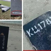 Foto: Fragmente drone rusești căzute în România - Foto: Captura foto - Facebook - Digi24