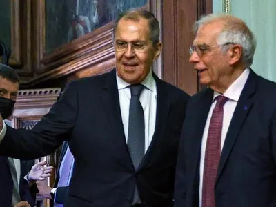 Serghei Lavrov l-a umilit pe Josep Borrell, la Moscova. Foto Getty Images