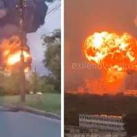 Atac masiv cu drone asupra Rusiei și Crimeei. Rafinării, baze militare și uzine în flăcări - Foto: X/ @visegrad24