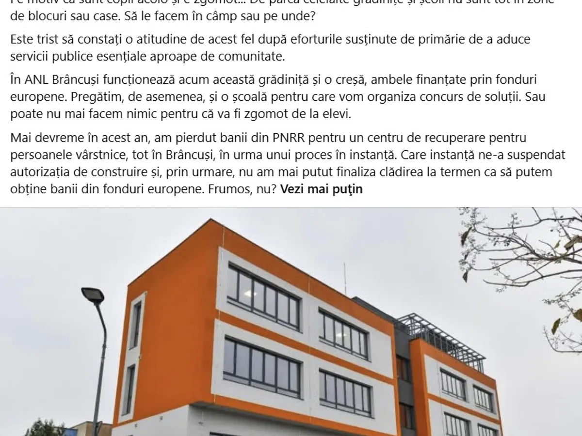 Grădiniță reclamată la DSP de un vecin: „Copiii fac mult zgomot”. Primarul: „Unde să le facem, în câmp?”