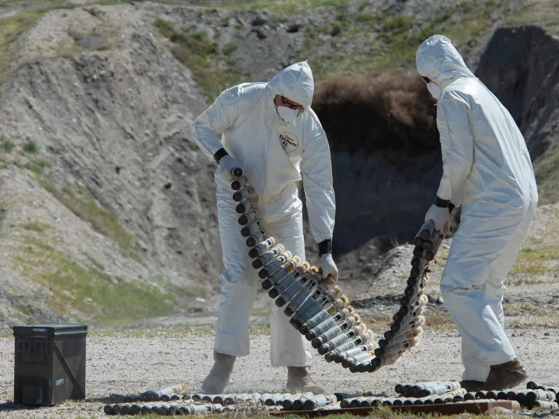 Muniție cu uraniu sărăcit la Tooele Army Depot, Utah-Foto: Profimedia Images