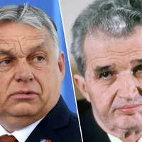 Viktor Orban și Nicolae Ceușescu, doi dictatori ai Estului Europei/ Colaj: Haaretz/ Foto: Bertrand Guay, AP