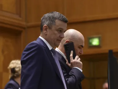 Doi dintre liderii Coaliţiei: Sorin Grindeanu (PSD) şi Ilie Bolojan (PNL) - Foto: INQUAM PHOTOS/Octav Ganea