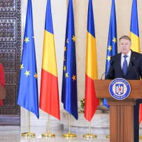 Preşedintele Parlamentului European, Roberta Metsola, a fost primit la Palatul Cotroceni de preşedintele Klaus Iohannis. / Foto: presidency.ro
