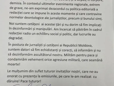 Demisia jurnaliștilor Sputnik Moldova / FOTO:  Facebook Andrei Porubin