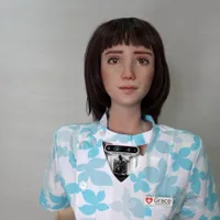 Femeia-robot Grace este asistentă medicală Foto: thejakaratapost.com