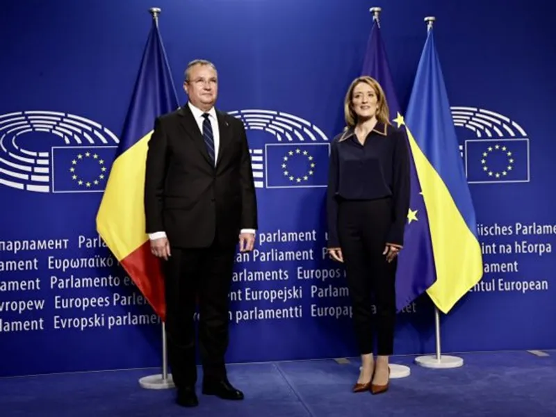 Nicolae Ciucă și Roberta Metsola - Foto: Profimedia