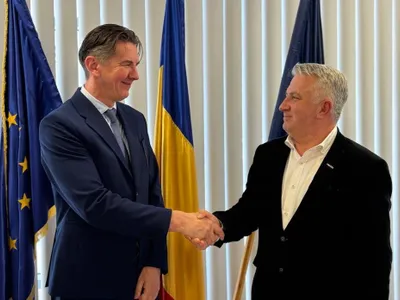Adrian Zvîncă, președintele ANOFM și Marius Bostan, antreprenor, inițiator RePatriot - Foto: RePatriot