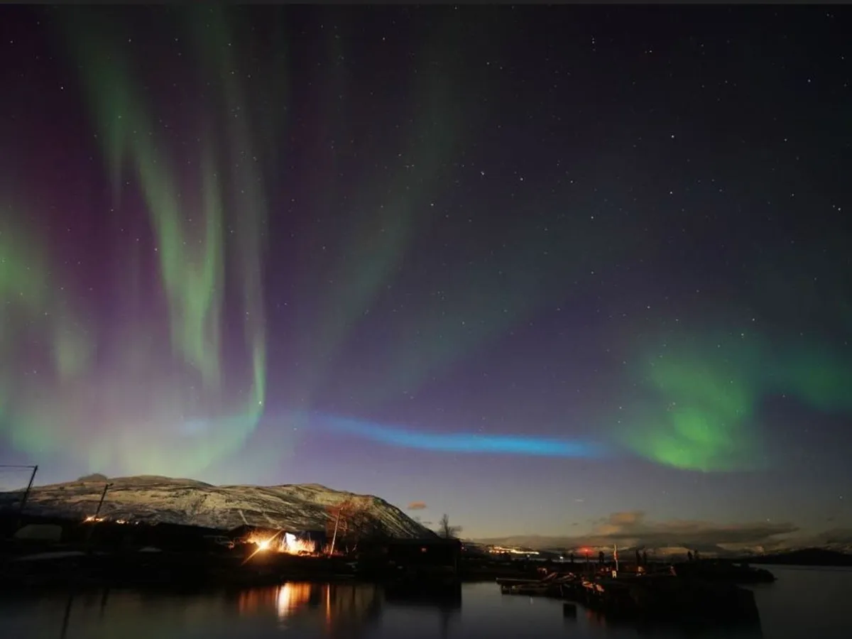 Misterioasa „auroră" albastră deasupra Laponiei/foto: ndtv.com