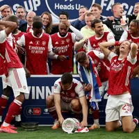 Aubameyang și-a pus mâinile în cap după ce a scăpat Cupa Angliei Foto: Facebook / Arsenal