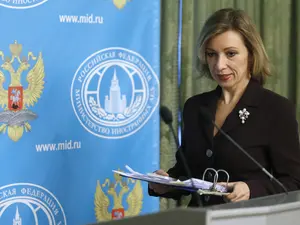 Purtătoarea de cuvânt a Ministerului de Externe rus, Maria Zaharova, este indignată că Republica a închis șase televiziuni care făceau propaganda Kremlinului - Foto: Profimedia Images