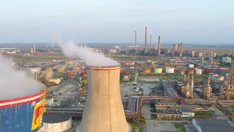 Amendă pentru rafinăria Petrobrazi, după ce localnicii s-au plâns de mirosuri insuportabile, sursă foto: captură YT