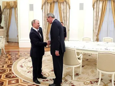 Rainer Seele și Vladimir Putin la Kremlin/FOTO: kremlin.ru