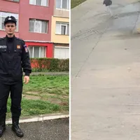 Un jandarm aflat în timpul liber, a devenit erou, după ce a scos din flăcări un bărbat în Argeș foto: colaj foto Antena3