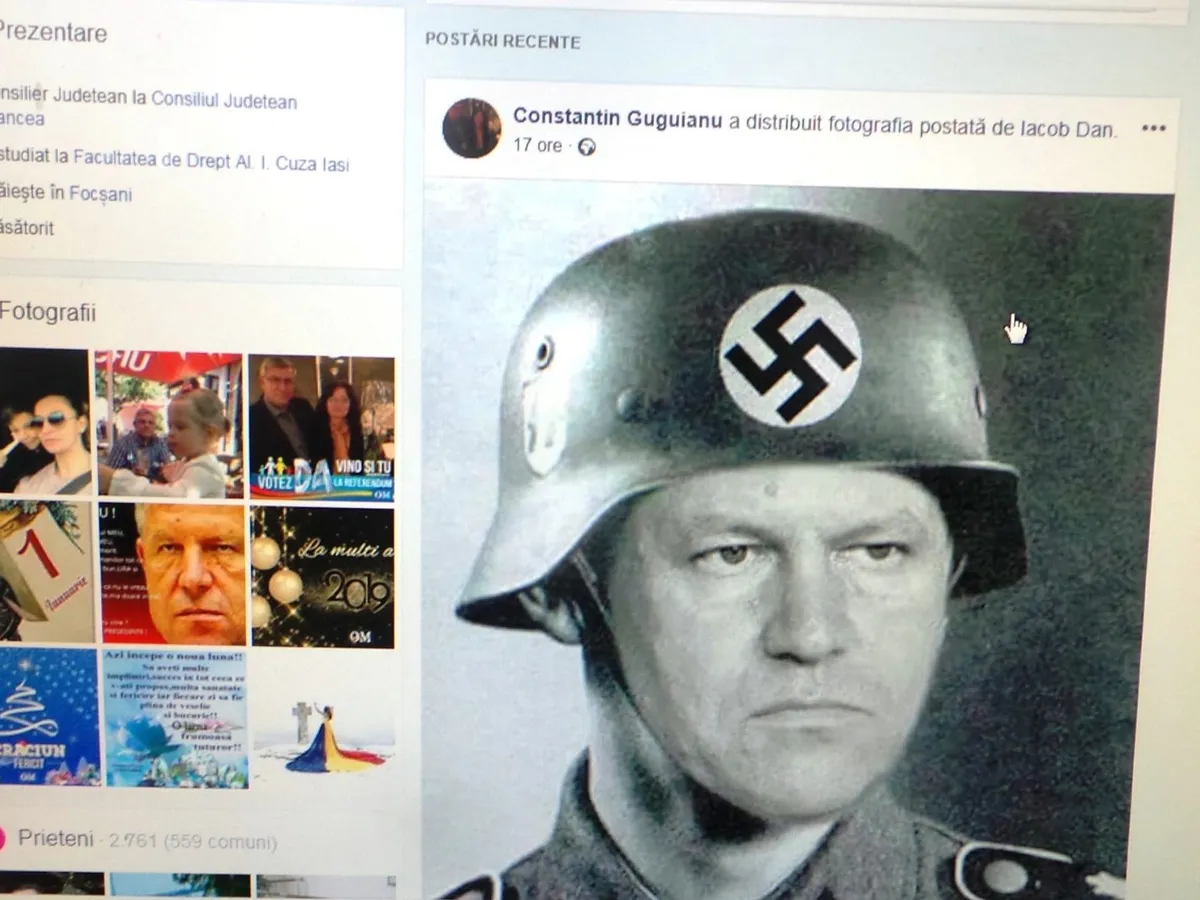 Postarea lui Guguianu, care a dispărut acum de pe Facebook.