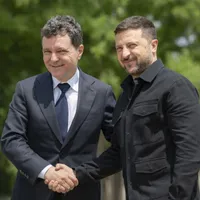 Nicuşor Dan şi Volodimir Zelenski, întâlnire în timpul Summitului de la Odesa - Foto: Profimedia Images