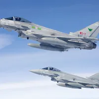 Bombardiere rusești, interceptate de avioane britanice în zona de patrulare nordică a NATO (imagine cu rol ilustrativ)-Foto: RAF