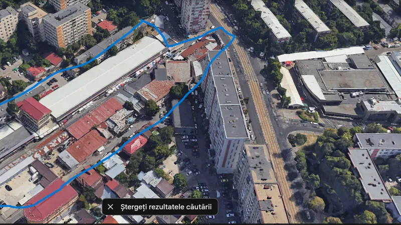Piața Niky Scorpion, vedere aeriană. Foto: Google Earth