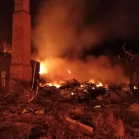 Trupele rusești distrug 7 clădiri în apropiere de Zhytomyr și avariază un turn TV lângă Rivne/FOTO: Twitter/pravda