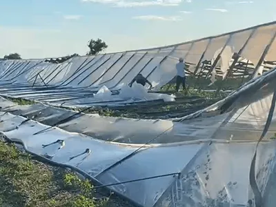 „N-am văzut niciodată așa ceva!” Solariile din Buzău, distruse în 5 minute de vijelie. „Vin roșiile din Turcia”