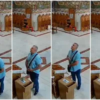 Un bărbat a fost prins cum încerca să fure bani din cutia milei cu un umeraș de sârmă. „Se închina” Foto: colaj captură video observatornews.ro