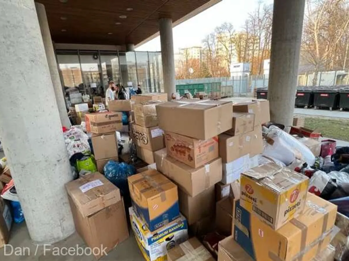 Solidari cu Ucraina. 64 tone de donaţii colectate la centrele coordonate de Primăria Capitalei