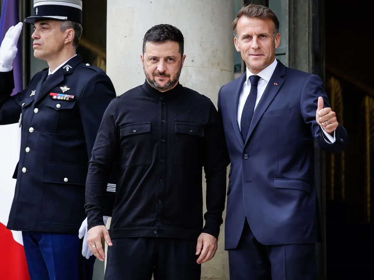Zelenski, la Paris, la întrunirea Coaliției Voinței prezidată de Macron - Foto: Profimedia Images