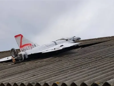 Dronă căzută pe casă în Republica Moldova - Foto: Facebook/Poliția Republicii Moldova