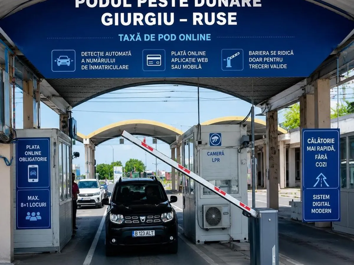 Plata electronică a taxei la Podul Giurgiu-Ruse devine funcțională din 15 iunie, anunță CNAIR