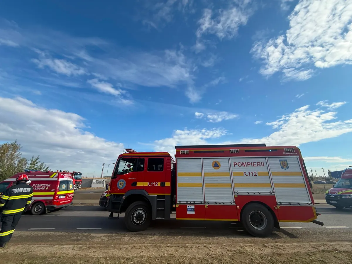 Accident pe DN7 - Foto: ISU B-IF