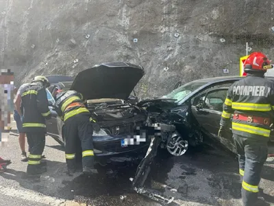 Accident rutier cu 6 răniți în județul Mureș - Foto: ISU Mureș