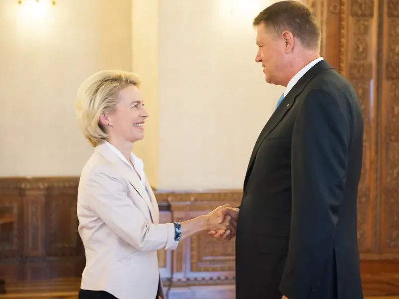 Von der Leyen și Klaus Iohannis