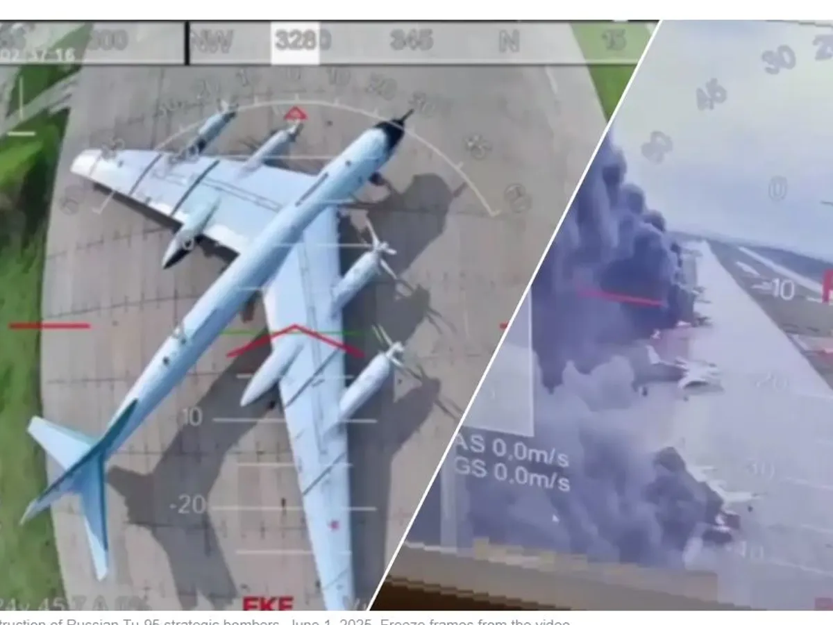 Ucraina a distrus încă un bombardier strategic Tu-95 al Rusiei. Dronele au zburat 800 km până la țintă - Foto: captură video SBU