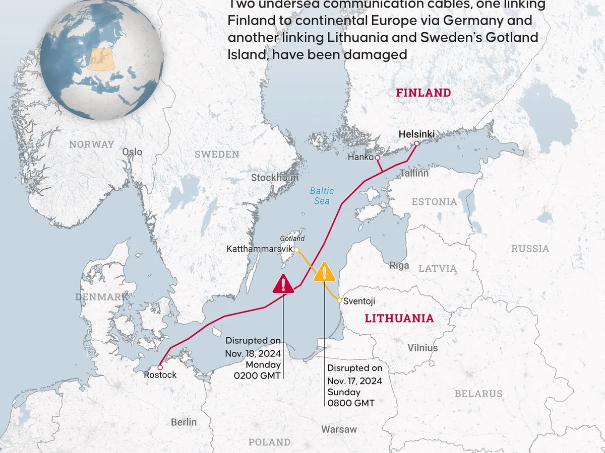 Cabluri de comunicații avariate în Marea Baltica - Foto: Profimedia Images