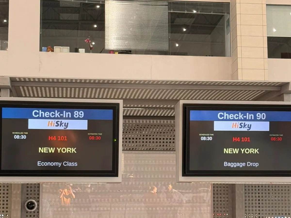 Zona de check-in pentru zborul București - New York, în Aeroportul „Henri Coandă” Foto: Arhivă personală pasager
