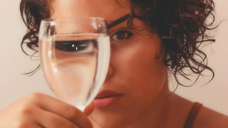 Femeie ţinând în mână un pahar cu apă - Foto: Pexels/Alexandro David